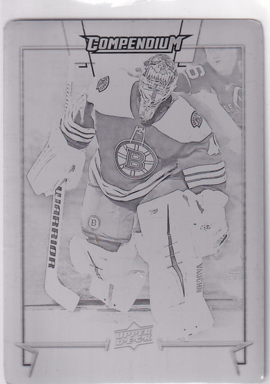  2017-18 Upper Deck Compendium Printing Plate Black #626 Tuukka Rask 1/1