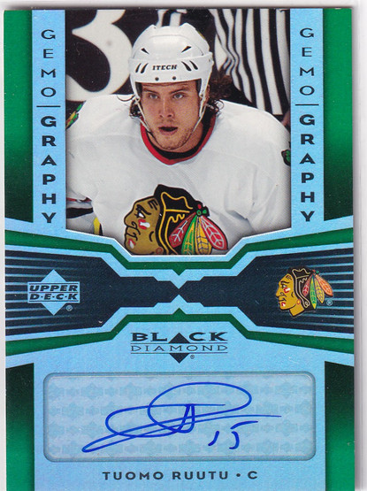  2005-06 Black Diamond Gemography Emerald #GTR Tuomo Ruutu /25
