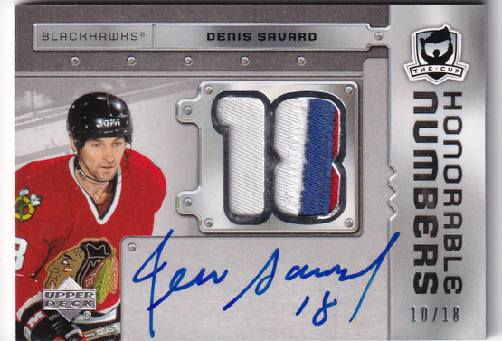  2006-07 The Cup Honorable Numbers #HNDE Denis Savard/18