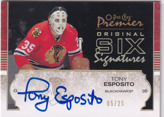  2007-08 OPC Premier Original Six Signatures Gold #O6TE Tony Esposito /25