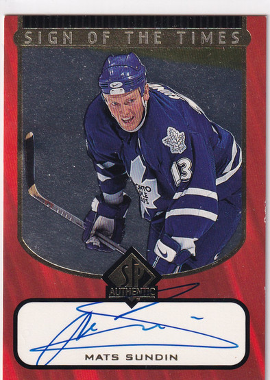  1997-98 SP Authentic Sign of the Times #MS Mats Sundin