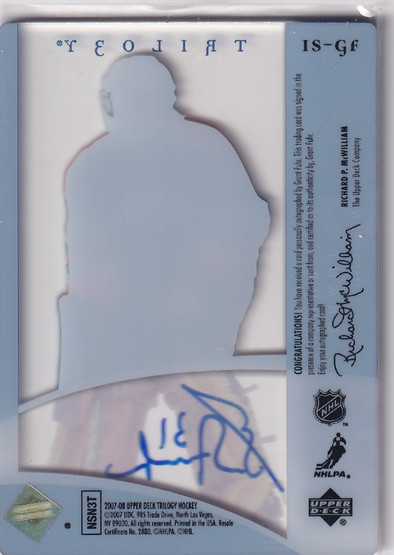 2007-08 Upper Deck Trilogy Ice Scripts #ISGF Grant Fuhr