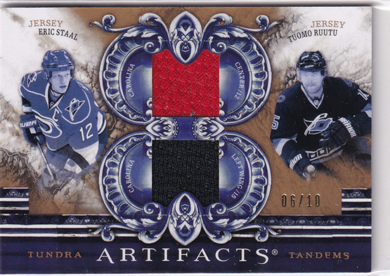 2010-11 Artifacts Tundra Tandems Gold #TT2CANES Tuomo Ruutu/Eric Staal /10