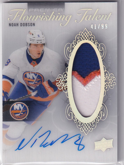  2023-24 Upper Deck Premier Flourishing Talent Patch Autographs #FTND Noah Dobson/99