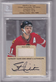  2004-05 ITG Ultimate Memorabilia Jersey Autographs #34 Stan Mikita