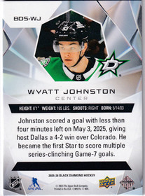  2025-26 Black Diamond Diamond Stars #BDSWJ Wyatt Johnston /249