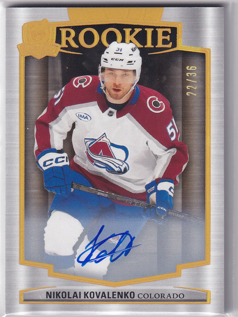 Nikolay Kovalenko 2024-25 The Cup Gold Spectrum #152 Nikolai Kovalenko AU/36 – Euro Elite ...