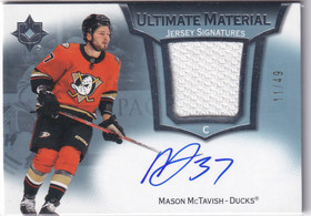  2022-23 Ultimate Collection Ultimate Material Signatures #UMSMM Mason McTavish/49