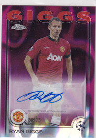 2024-25 Topps Chrome UEFA Ryan Giggs Auto Magenta Lava Refractor /75