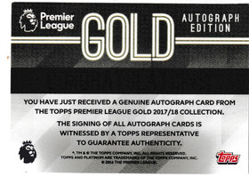 2017-18 Topps Premier Gold auto Ben Davies 