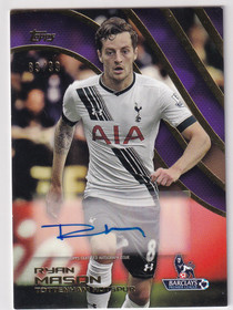 2015 Topps Premier Gold Purple auto Ryan Mason /99 