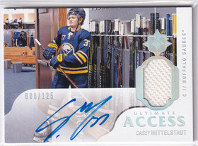  2018-19 Ultimate Collection Ultimate Access Material Autographs #UAACA Casey Mittelstadt /125