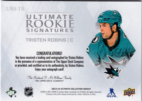  2023-24 Ultimate Collection Ultimate Rookie Signatures #URSTR Tristen Robins