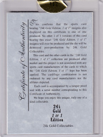 1991-92 UD 24K Gold Edition Mark Messier 1/1