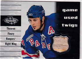 2001/02 UPPER DECK GAME USED TWIGS NHL HOCKEY CARD #T-TF THEO FLEURY STICK UD
