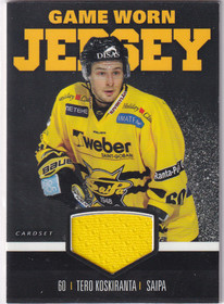 2016-17 Cardset Game Worn Jersey Tero Koskiranta /128