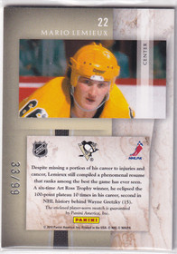  2010-11 Limited Jumbo Materials Jersey Numbers #22 Mario Lemieux /99