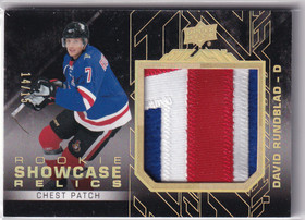  2015-16 UD Black Showcase Relics Chest Patch #RSRDR David Rundblad /15