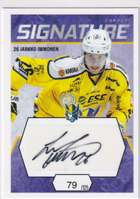 2021-22 Cardset Jarkko Immonen Signature /125 (2.)