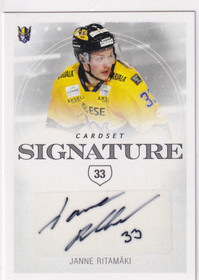 2019-20 Cardset Signature Janne Ritamäki /125