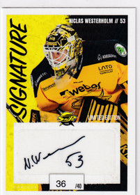 2022-23 Cardset Signature Niclas Westerholm /40 (2.)