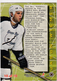 1994-95 Ultra Prospects #10 Jason Wiemer