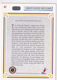  1991-92 Upper Deck #47 Mario Lemieux/George Bush