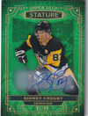  2022-23 Upper Deck Stature Autographs Green #55 Sidney Crosby/50