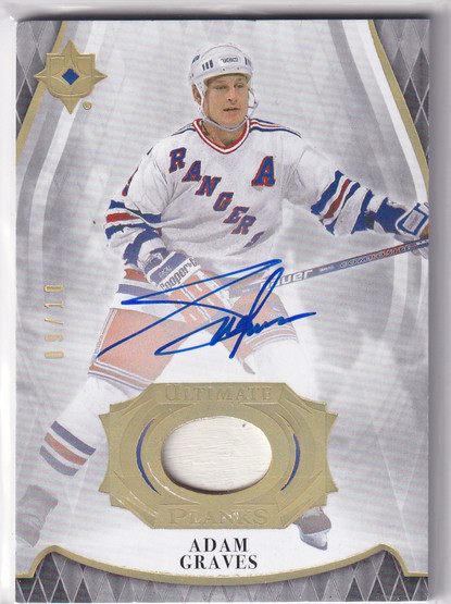  2023-24 Ultimate Collection Ultimate Planks Autographs #PLAG Adam Graves /10