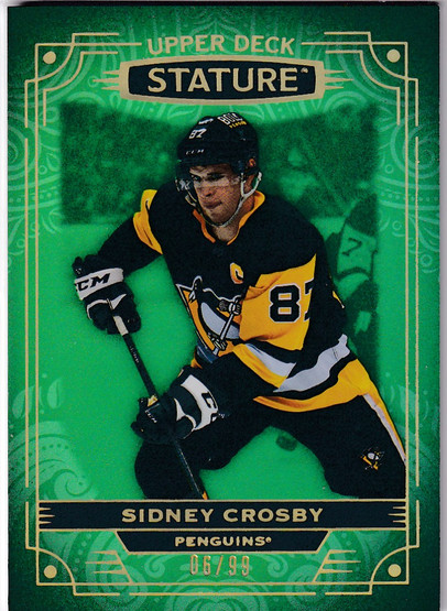  2022-23 Upper Deck Stature Green #55 Sidney Crosby /99