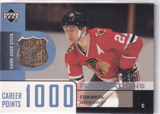  2002-03 Upper Deck Foundations 1000 Point Club #MI Stan Mikita STK /150
