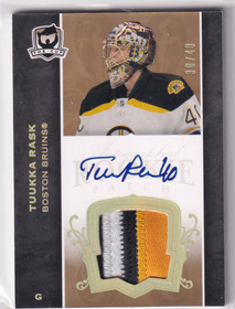  2007-08 The Cup Gold Rainbow Autographed Rookie Patches #172 Tuukka Rask/40