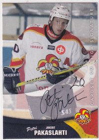 2004-05 Cardset Signature Petri Pakaslahti 