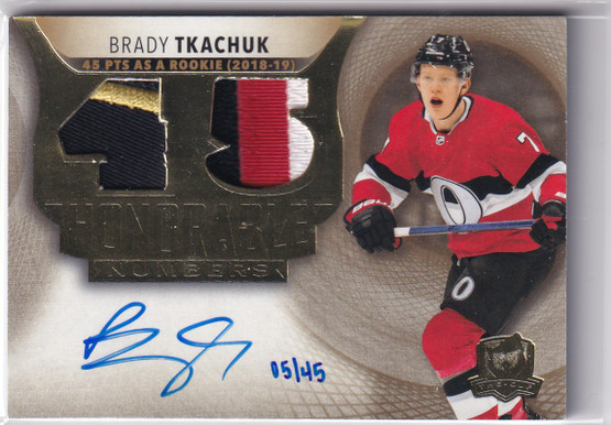  2022-23 The Cup Honorable Numbers #HRBT Brady Tkachuk/45
