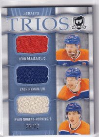 2024-25 The Cup Cup Trios Jerseys #C3DHN Leon Draisaitl / Ryan Nugent-Hopkins / Zach Hyman /49