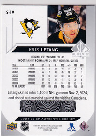  2024-25 SP Authentic Spectrum FX #S19 Kris Letang