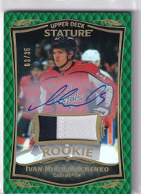  2023-24 Upper Deck Stature Memorabilia Green #33 Ivan Miroshnichenko AU /35