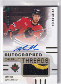  2024-25 Ultimate Collection Debut Threads Autographs #ADTNA Nolan Allan/199