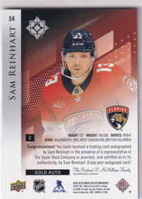  2024-25 Ultimate Collection Purple #54 Sam Reinhart /35