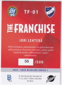 2025-26 Blueline The Franchise Jori Lehterä /500