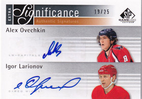  2011-12 SP Game Used Extra SIGnificance #XSIGOL Alexander Ovechkin / Igor Larionov /25 