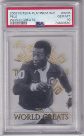 2003 Futera Platinum World Greats Pele PSA 10