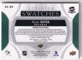  2020-21 The Cup Scripted Swatches #SCRS Ryan Suter /35