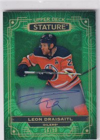  2022-23 Upper Deck Stature Autographs Green #49 Leon Draisaitl /50