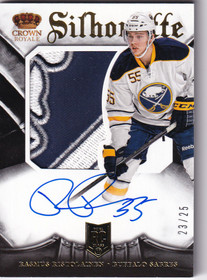  2013-14 Crown Royale Rookie Silhouette Patch Autographs #189 Rasmus Ristolainen /25