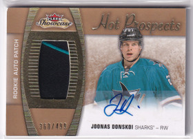  2015-16 Fleer Showcase #151 Joonas Donskoi JSY AU/499 RC