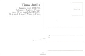 1987-88 Tappara postikortti Timo Jutila 