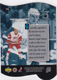  1997-98 Upper Deck Three Star Selects #T7A Sergei Fedorov