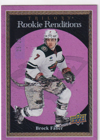  2023-24 Upper Deck Trilogy Rookie Renditions Pink #RR3 Brock Faber /25