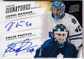  2012-13 Panini Prime Signatures Duals #13 Jussi Rynnas/ Felix Potvin /50